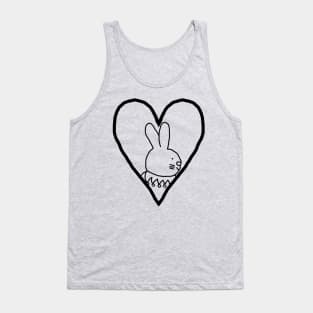 My Valentine Easter Bunny Rabbit Line Drawing Tank Top